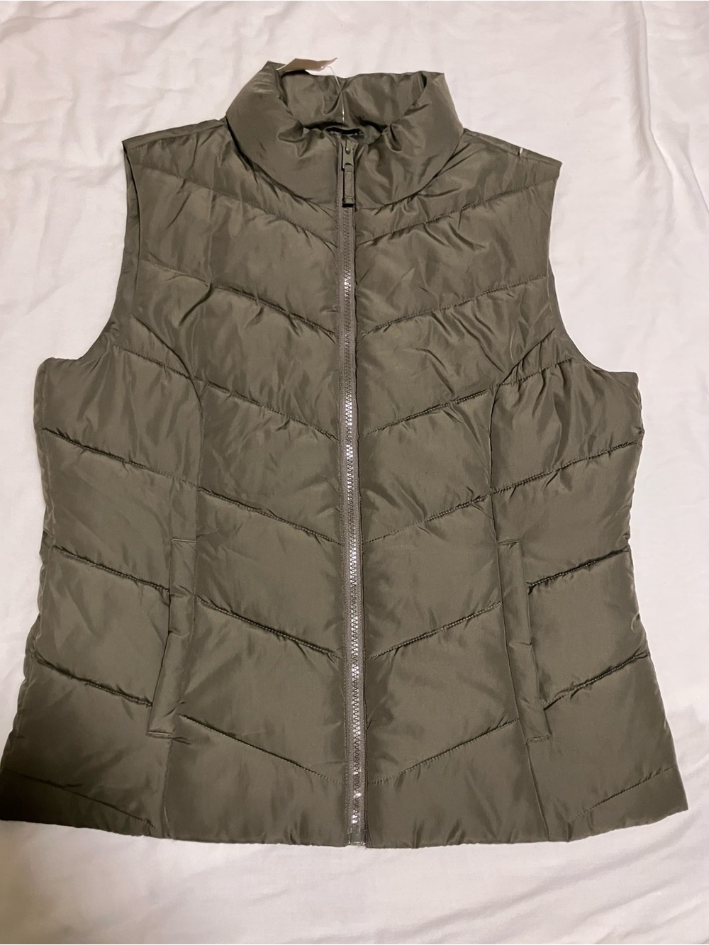 Aeropostale Olive Quilted Puffer Vest